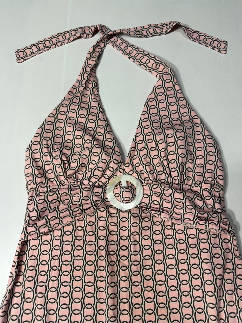 Tommy Bahamas Light Pink & Gray Dress, size L - Picture 2 of 4